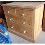 Victorian pine chest of drawers (2 over 2)