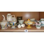 Shelf of assorted china