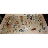 Good collection of assorted Wade Whimsies including Disney Hatbox figures