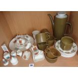 Collection of Goss crested china and a 1970's J & G Meakin 'Maidstone' coffee set