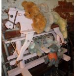 Six various teddy bears and other animals