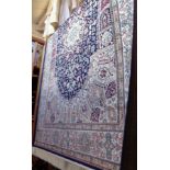 Modern Keshan rug on blue ground, 2.00m x 1.40m