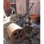 Victorian cast iron garden roller