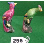 Pair small Chinese porcelain bird figures