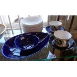 Rosenthal white porcelain bowls (7), two Rostrand, Sweden bowls and two Swedish cups and saucers, c.