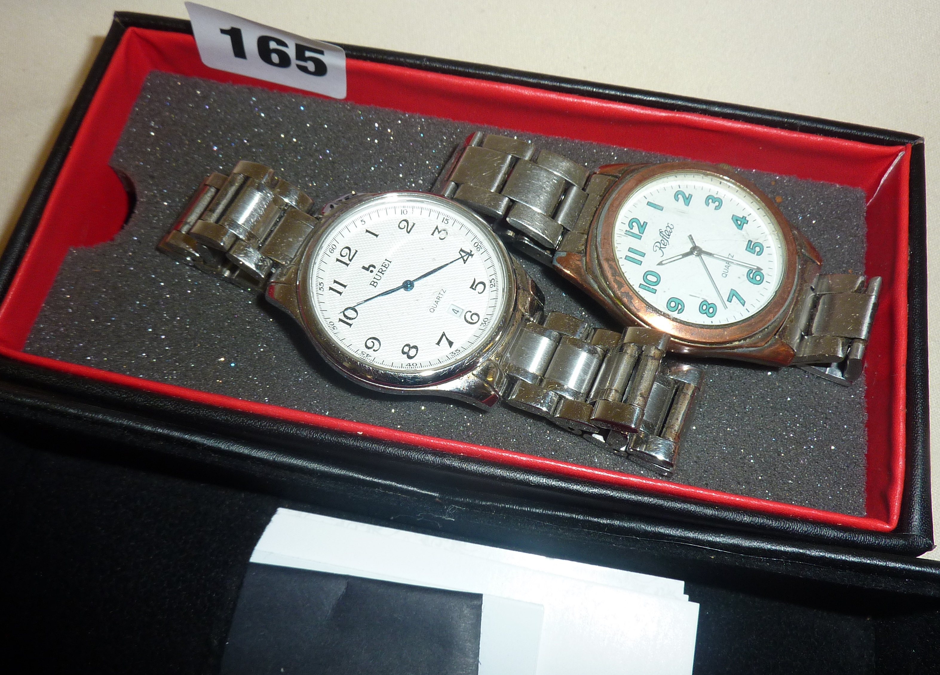 A Burli Gentleman's wristwatch (working) in case with paperwork, together with another vintage - Image 3 of 3