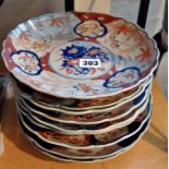 Nine assorted Imari dishes