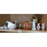 Victorian lustre and other china and pottery etc