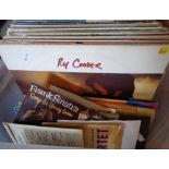 Box of Jazz & Popular music vinyl LPs and some 45's
