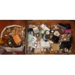 Two boxes of miscellaneous items, inc. travelling clocks and others