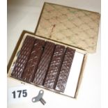 Vintage rare German mechanical or clockwork trick chocolate bar, which sparks when you try to take