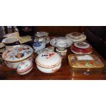 Collection of assorted porcelain and china boxes (12)