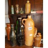 Assorted old bottles etc