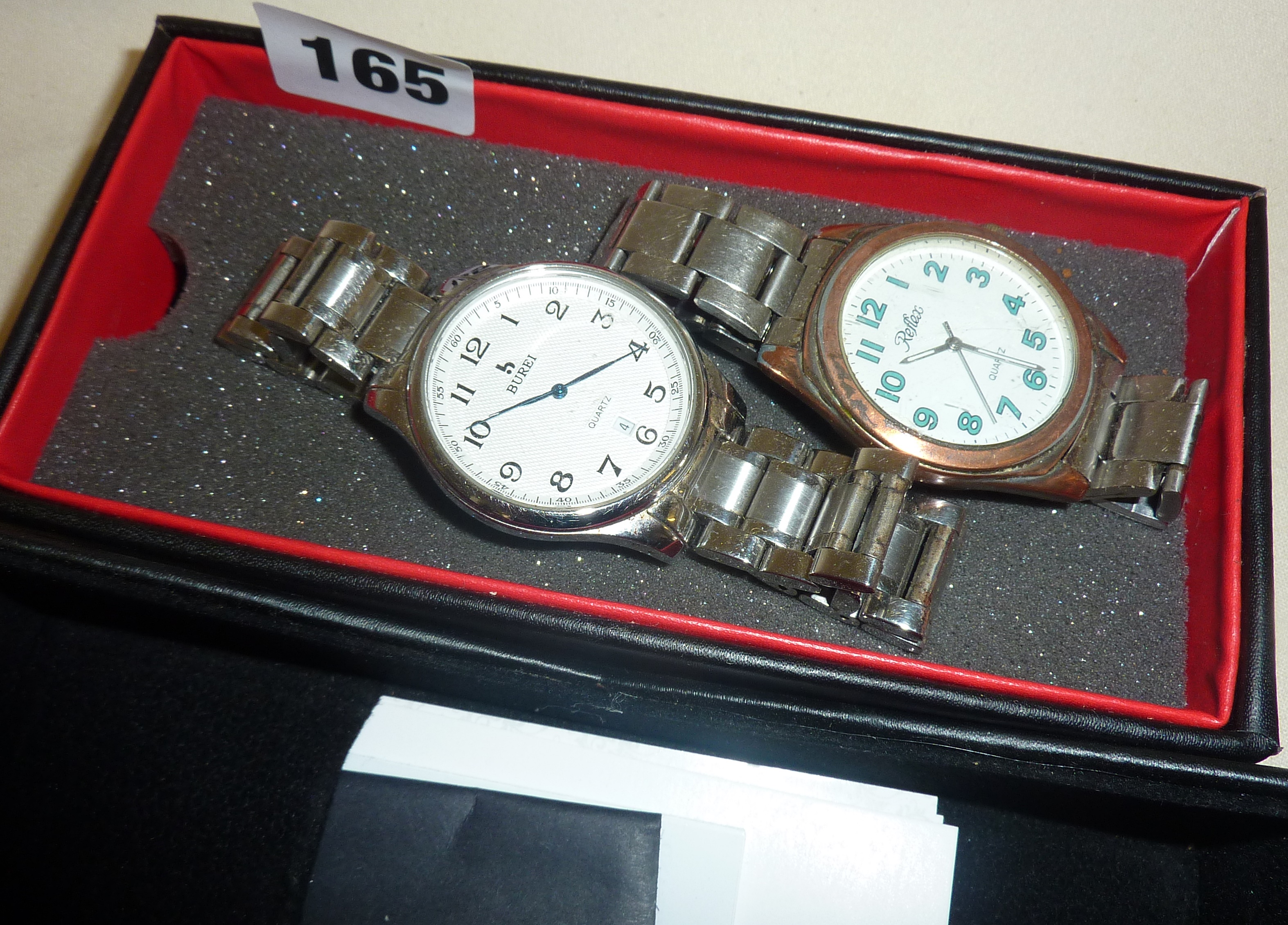 A Burli Gentleman's wristwatch (working) in case with paperwork, together with another vintage