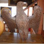 Large 18th c. German Black Forest finely carved oak eagle from a pulpit of a St. Marks church