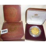 Royal Australian Mint 2007 $1 Selectively gold plated silver coin 1732 Johanna in case with COA