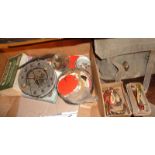 Box of old fishing accessories, lures, flies, baits, reels etc some boxed