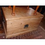 Victorian stripped pine blanket box