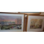 Two large Helen Bradley coloured prints