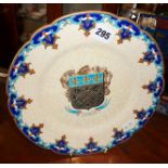 Longwy armorial china plate with town crest for Lisieux