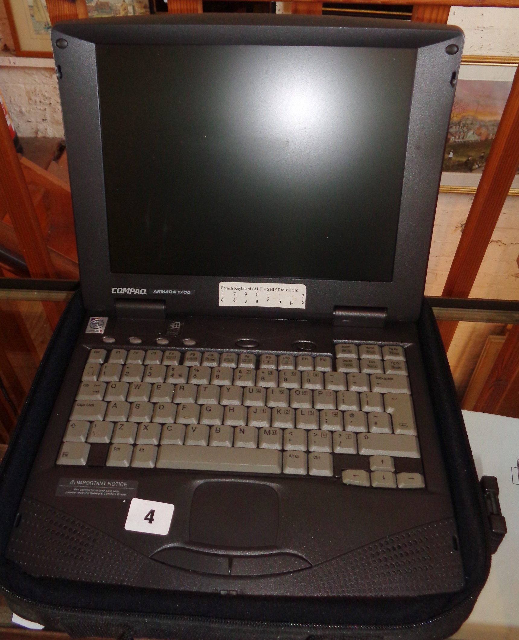 A COMPAQ Armada 1700 lap top computer (as new)