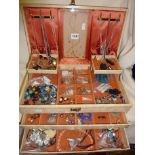 Large jewellery box full of vintage and modern costume jewellery, some silver