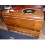 20th century Biedermeier-style camphor wood chest/blanket box