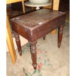 19th c. mahogany bidet coffee table