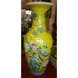 Large 19th century Chinese famille rose Phoenix vase, 60cm
