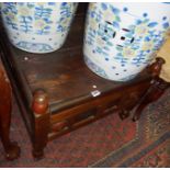 19th century Afghanistan Dowry Chest/Table on turned feet with storage compartment, 2' square x