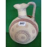Antiquity: An early 7th century BC Cypriot geometric pottery bottle jug with bio-chrome painted