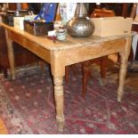 Victorian farmhouse pine kitchen table, approx 50" x 36" x 29" high