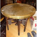 Brass topped folding table