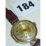 Ladies 9ct gold wristwatch (early 20th c.), marked as by George Stockwell for Stockwell & Co