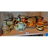A Charmouth Pottery coffee set and six other items