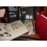 Stamp collection in six albums and loose sheets