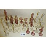 19th c antique carved ivory chess pieces (not a full set)