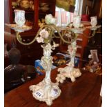 Pair 19th century Berlin porcelain (KPM) and ormolu candelabra