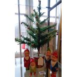 A rare 1937 Woolworth's Christmas tree and four composite dwarfs or gnomes?!