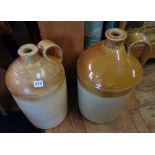 Stoneware three gallon flagon with impressed 'S. Southerden, Spirit Merchant Hailsham' and