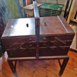 1930's 'concertina' sewing box/table and contents