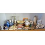 Large shelf of assorted chinaware