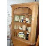 Georgian pine corner shelves