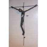 Contemporary metal sculpture of a crucifix