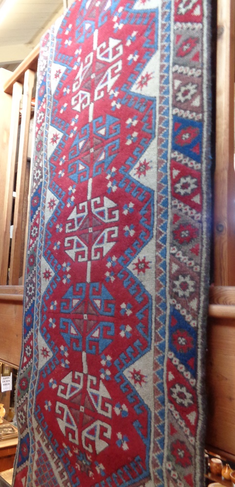 Caucasian runner, 29" wide x 9' long