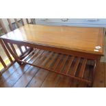 G-Plan: Rectangular coffee table with slatted shelf below, c. 1970's