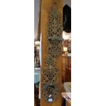 Pair carved and painted wood wall brackets