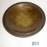 Just Anderson of Denmark patinated bronze dish, approx 25cm dia., c. 1940's