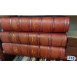 The Popular History of England" 1886, three volumes, half leather bound
