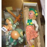 Two Pelham puppets (one boxed)
